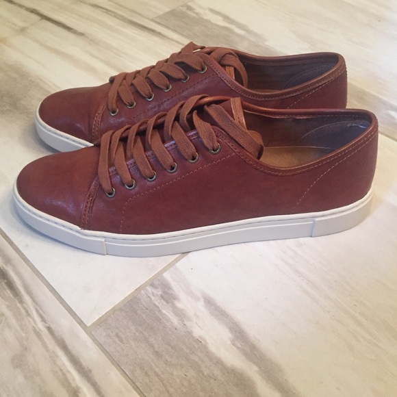 Frye Whiskey Nubuck Leather Low Lace Sneakers - Picture 2 of 8